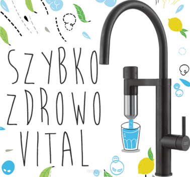 Bateria z filtrem wody FRANKE VITAL J (120.0621.312) + 2 kapsułki filtrujące w komplecie + 20% rabatu na zestaw kapsułek