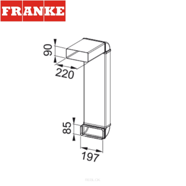 FRANKE Smart 2GETHER zestaw do odprowadzenia powietrza (112.0539.569)