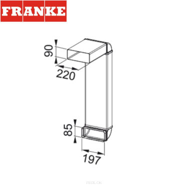 FRANKE Smart 2GETHER zestaw do odprowadzenia powietrza (112.0539.569)