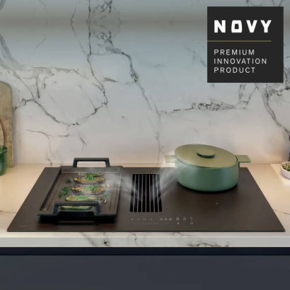NOVY Easy 80 matowa płyta indukcyjna z okapem (pochłaniacz, wyciąg,  model 1861-G1)