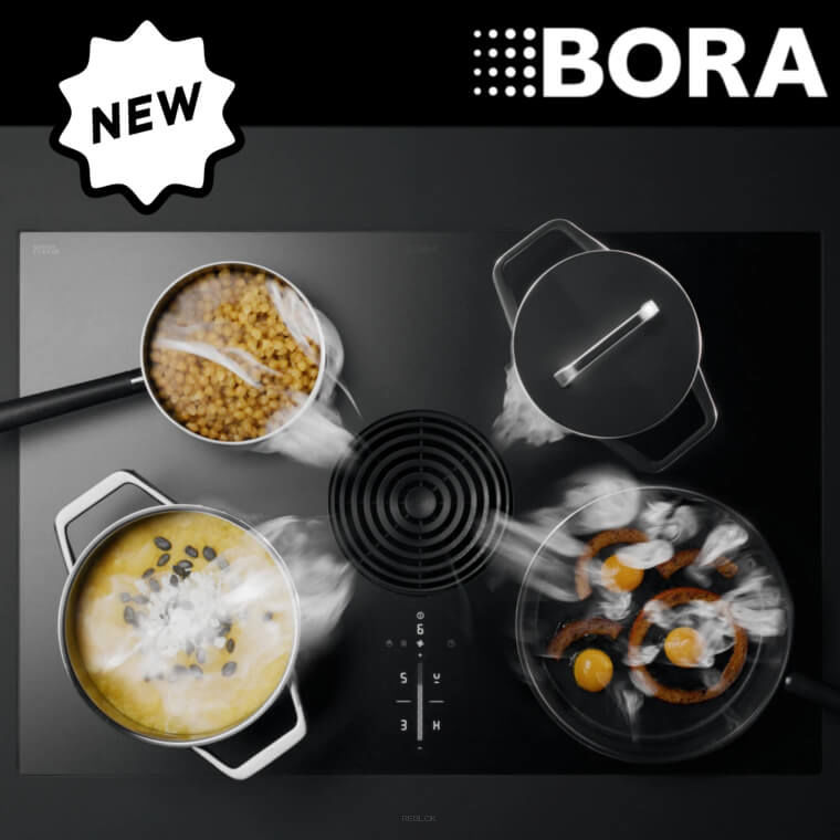 BORA PURE 2 Rough matowa płyta indukcyjna z wbudowanym pochłaniaczem oparów (BORA PURU2R)