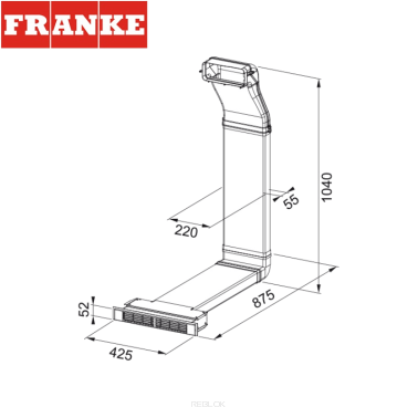 FRANKE Smart 2GETHER zestaw do recyrkulacji powietrza, cokół 6cm (112.0678.324)