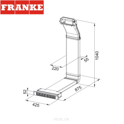 FRANKE Smart 2GETHER zestaw do recyrkulacji powietrza, cokół 6cm (112.0678.324)