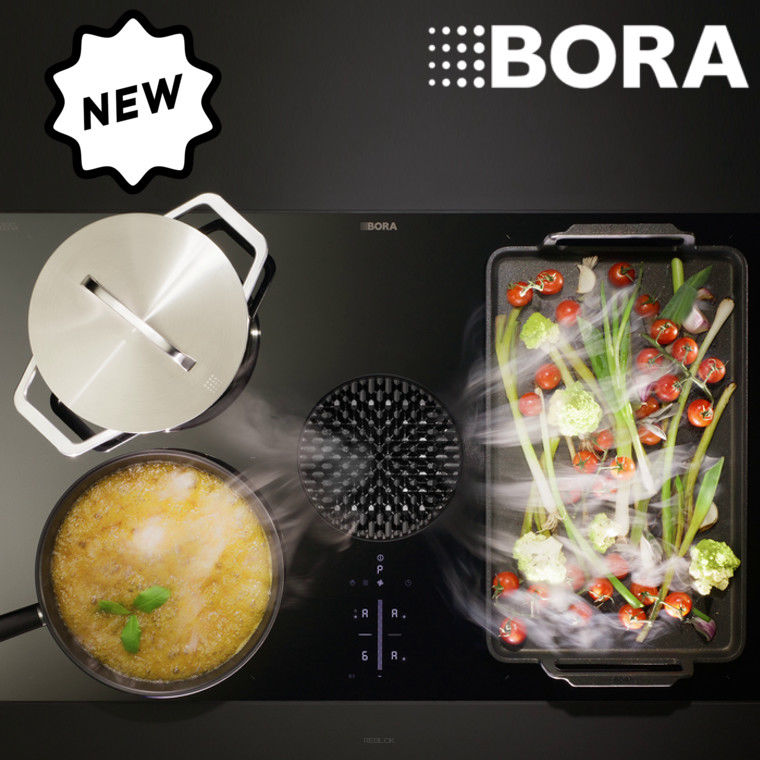 BORA X PURE 2 Rough matowa płyta indukcyjna z wbudowanym pochłaniaczem oparów (BORA PUXU2R)