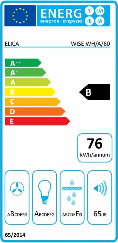 Elica WISE - etykieta energetyczna