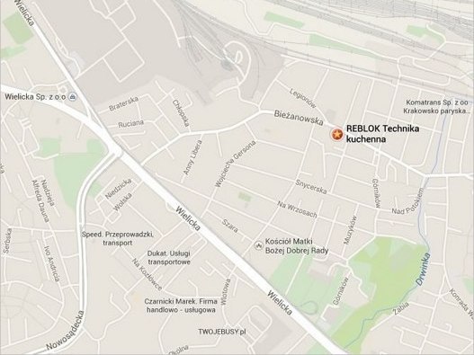 Mapa Google - REBLOK Technika Kuchenna